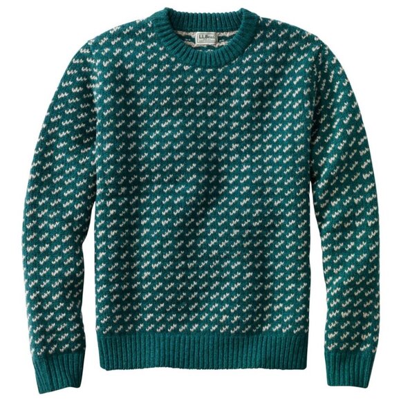L.L. Bean Other - L.L. Bean Men's Bean's Classic Ragg Wool Sweater, Crewneck, Bird's-Eye